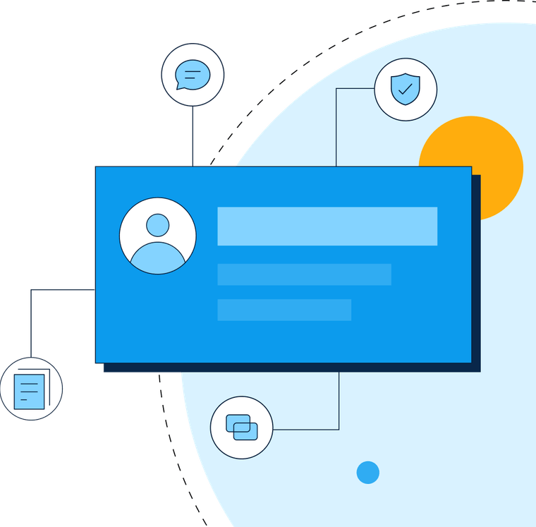 Decorative illustration for recruiting and staffing